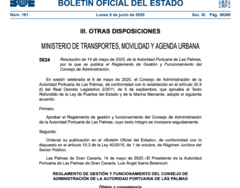 REGLAMENTO PUERTO LPA